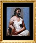 Colectible Pablo Picasso, Seated Woman in a Chemise