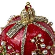 Red Lily of the Valley Fabergé Egg Replica – Perfect Easter or Collectible Gift