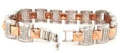 14kt White and rose gold diamond bracelet