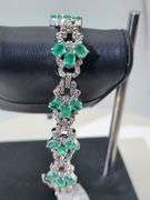 Exotic Emerald Bracelet in Sterling Silver