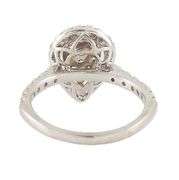 1.00ctw Round Diamond Pear Shaped Frame Cluster Ring in 14K