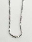 925 Sterling Silver Gratuated Tennis CZ Necklace