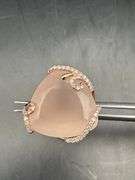 14K Rose Quartz Cocktail Ring of 16ct