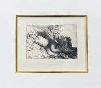 Extremely Rare and Collectible Antique Etching After Rembrandt, c. 1880