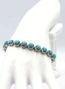 Awesome 10.00CTW Round Cabochon-Cut Turquoise & Diamonds in 14K White Gold Over Sterling Silver