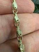 10k Yellow Gold Extremely Unique Diamond Cut 3.65mm Marquise Bracelet 8.5 Inch