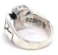 Scott Kay wide black sapphire cross ring