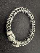 Men's 9.3mm Solid .925 Sterling Silver Heavy Square Franco Chain Link Italy Handmade Bracelet 8.5" I