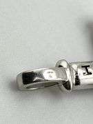 14KT White Gold Large Full Pave Natural Diamond Cross