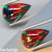 Continuous flashing! Silky black color! 5.10ct Black Opal!