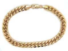 10kt Yellow gold Hollow curb link bracelet