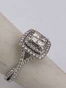 CERTIFIED LADIES 14K WHITE GOLD AND DIAMOND RING