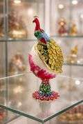 Fabergé-Style Golden Peacock with Austrian Crystals