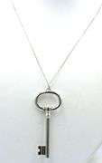 Tiffany & Co large oval key pendant on chain