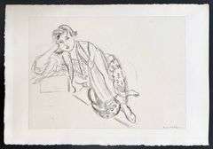 Very rare Henri Matisse etching signed in the plate, C.1920, from the series of Cinquante Dessins