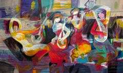 Vibrant Color-Driven Original on Canvas by Jessica Palacios Jessica Palacios Sientelo