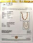 Fantastic 101.44CTW Oval Cabochon-Cut Coral & 7.00CTW Diamond Necklace in 14K Yellow Gold Over Sterl