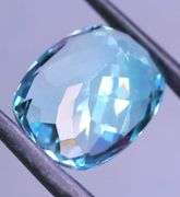 Superbly cut heavy flashing 18.97ct VS grade Swiss blue Topaz