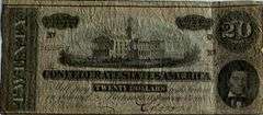 $20 Feb 17 1864 Series CSA Note.