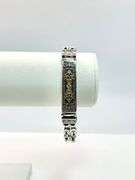 50 Gram14 Kt. White Gold Plate Byzantine Bracelet