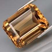 Impressive 16.79ct richly colored emerald cut Citrine! Untreated!