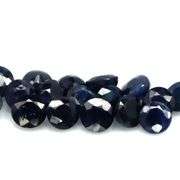 Heated only! 8.68ct blue black Sapphire set from Madagascar