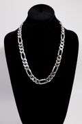 Sterling Silver 12mm Figaro Chain 22 Inch