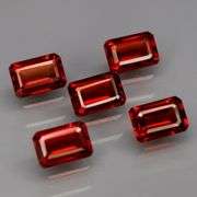 This is premium natural color! 4.01ct cherry red Garnet set!