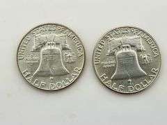 (2) 1962-D Franklin Half Dollars