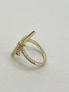 925 Sterling Silver Full Crystal Pave Starburst Ring