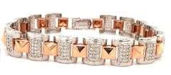 14kt White and rose gold diamond bracelet