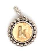 Lagos Initial K charm in 925 sterling silver