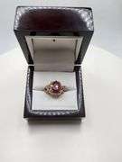 Very fine one Ruby 4.48 CW ring in silver 14k gold plated