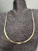 10k Yellow Gold Solid Flat Herringbone Chain 4.95mm Necklace 24"