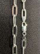 Sterling Silver Paperclip Flat Link Chain 5.8mm Solid 925 Italy Necklace 18"