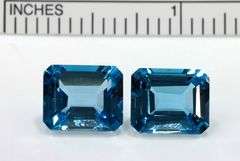 Electric Blue Topaz Pair