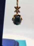 Magnificent pair earring Star Sapphire and diamond in Silver – GGA Certified