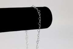 Sterling Silver Italian Love Heart Chain 4.5mm Solid 925 Italy Infinity Promise Bracelet Anklet 9"