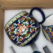 Set of  Boho Porcelain Mugs