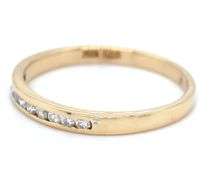 14kt Yellow gold 0.15ctw channel set diamond band