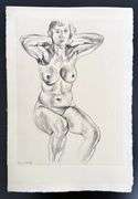 Very rare Henri Matisse etching signed in the plate, C.1920, from the series of Cinquante Dessins