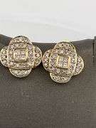 CERTIFIED BRAND NEW 14K YELLOW GOLD DIAMOND STUD EARRINGS