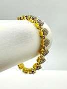 Beautiful 14 Kt Yellow Gold Plated Heart Bracelet