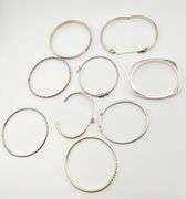 Group lot of Vintage 925 sterling silver bangles
