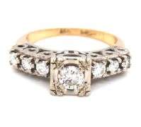 Nice Estate 14K YG Diamond Ring
