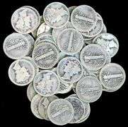 50 Assorted Mercury Silver Dimes