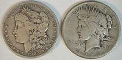 1903-P Morgan and scarce 1921 Peace Silver Dollar