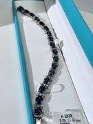 Deep Ocean Blue Topaz Bracelet in Sterling Silver