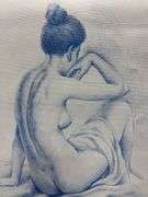 Seated Nude by Alberto Herrera Arana