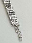925 Sterling Silver CZ Wave Link Bracelet